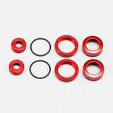 Yokomo (#Y2-S4CR) SLF Shock O-Ring Cap / Adjust Nut Set - Red